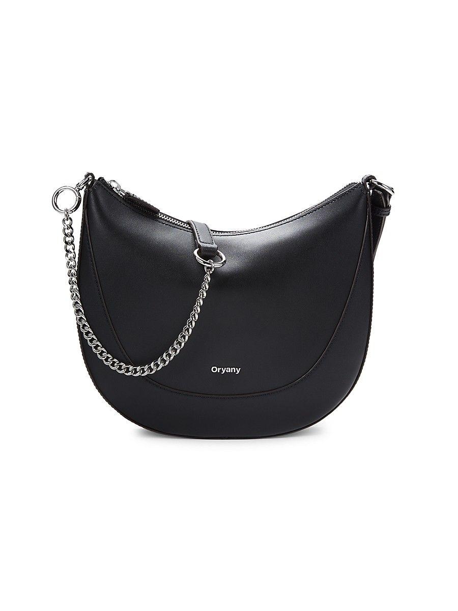 orYANY Greta Logo Shoulder Bag in Black | Lyst