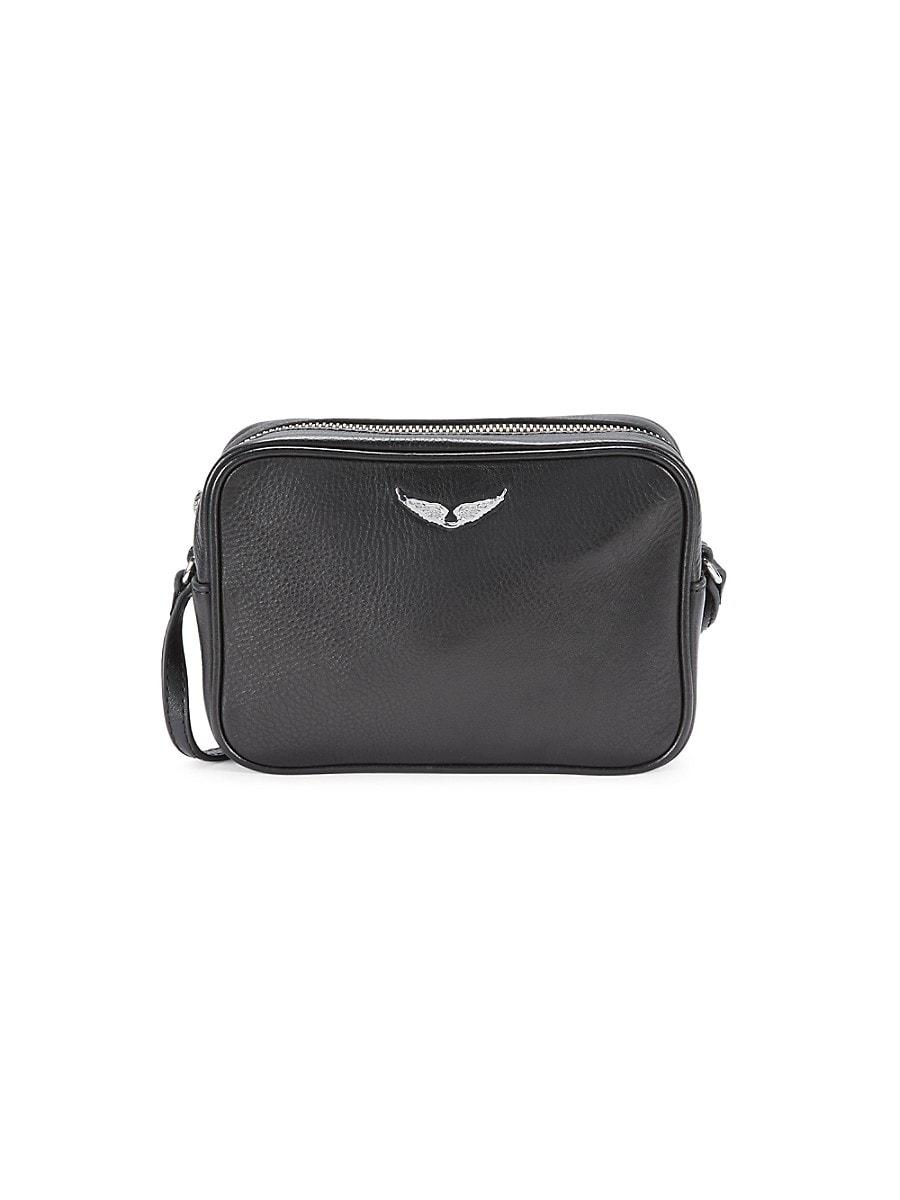 Zadig & Voltaire Xsmall Wings Leather Camera Bag in Black Lyst