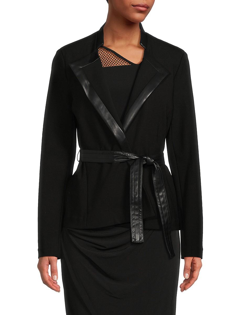 Calvin klein outlet wrap belted coat
