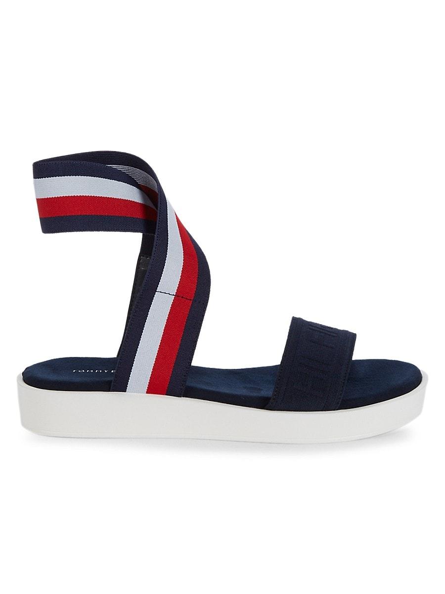 Tommy Hilfiger Springi Platform Sandals in Blue | Lyst