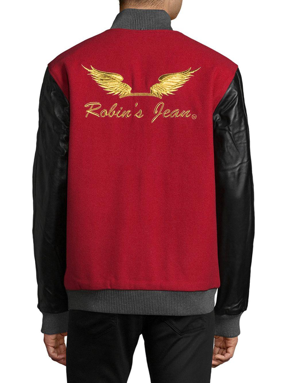 Jean Wool Long Sleeve Bomber Jacket 