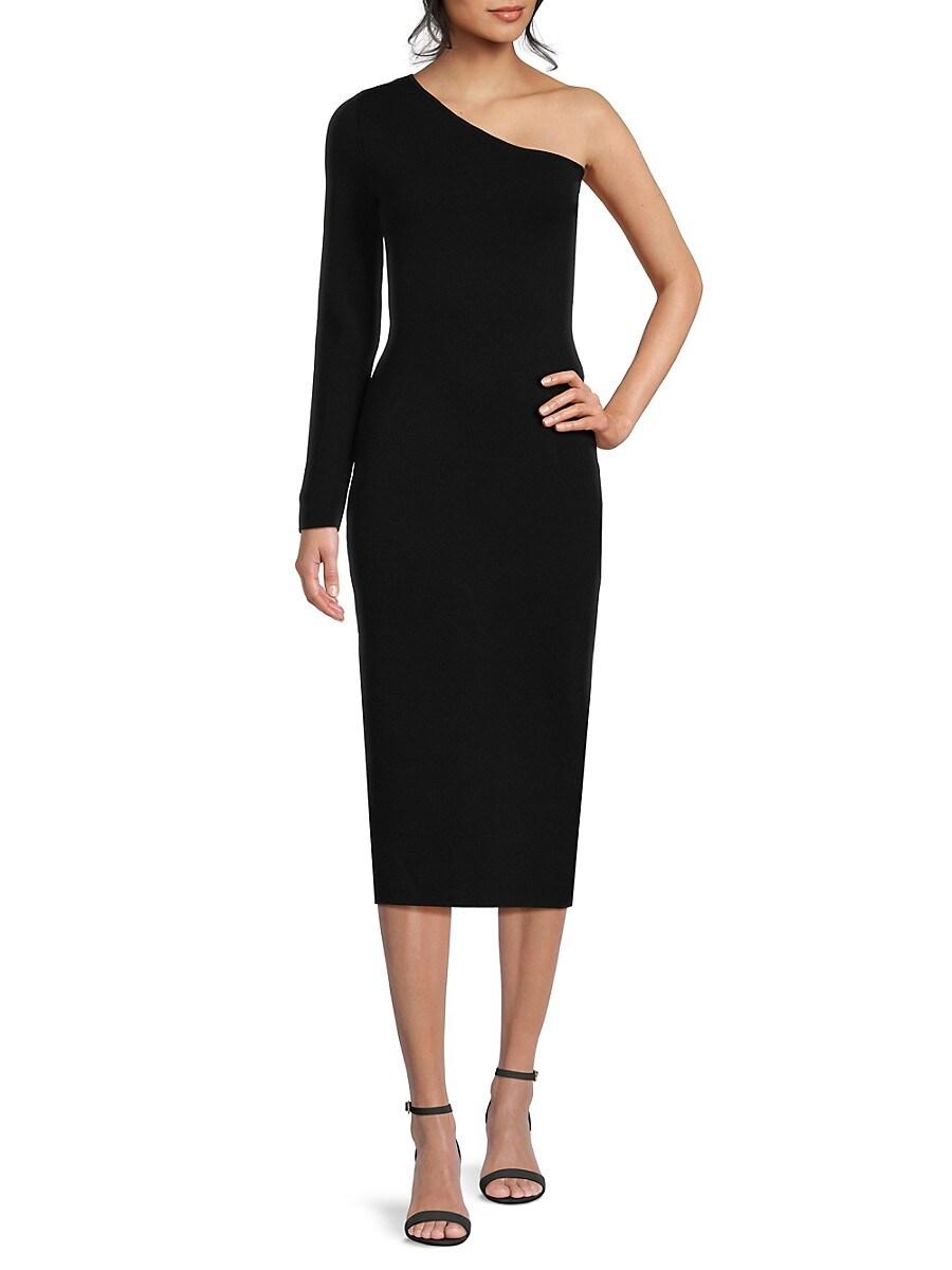 Calvin Klein One Shoulder Sheath Dress in Black Lyst UK