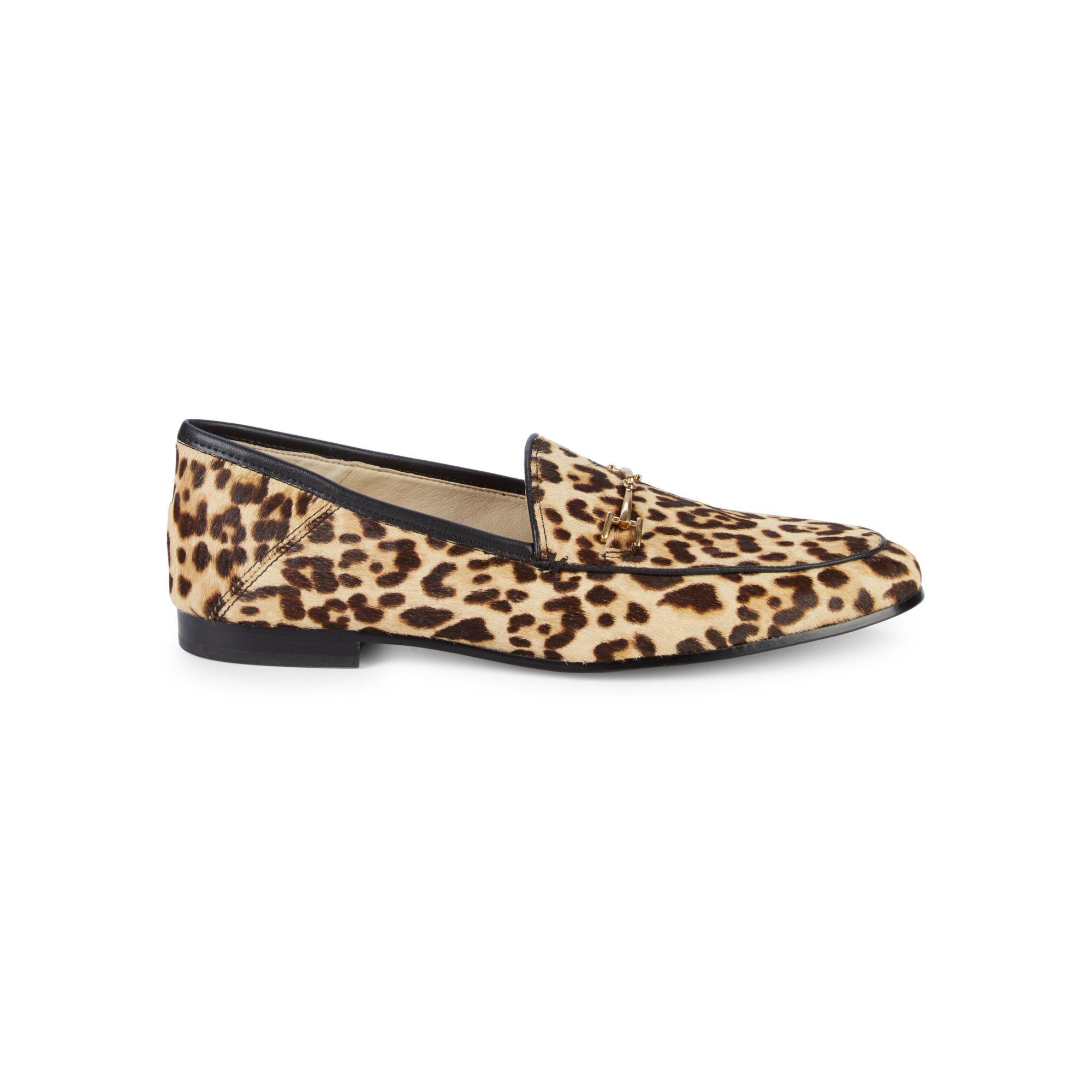 Sam Edelman Synthetic Lorraine Leopard Print Calf Hair Loafers - Save ...