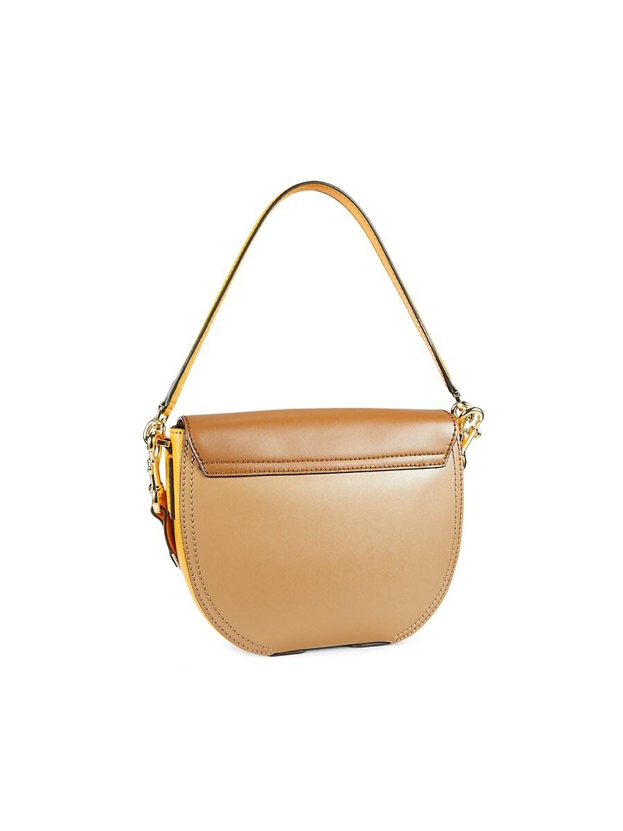 Furla Circe S Bandoliera Leather Top Handle Bag in White