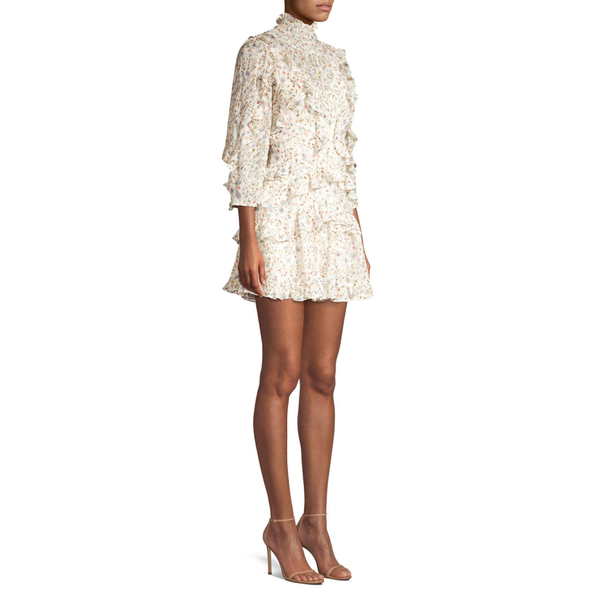 rebecca taylor vivianna ruffled floral dress
