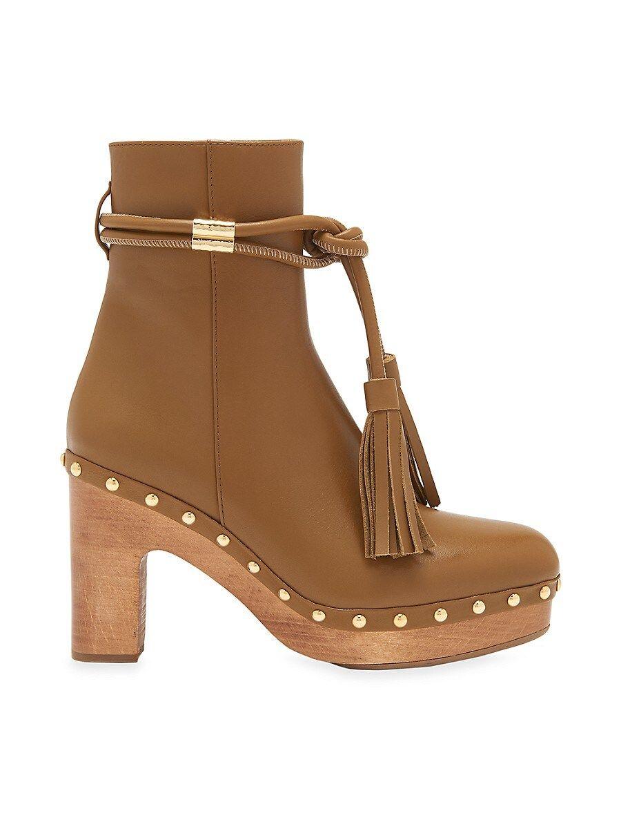 Ulla Johnson Noah Leather Tassel Ankle Boot in Brown Lyst