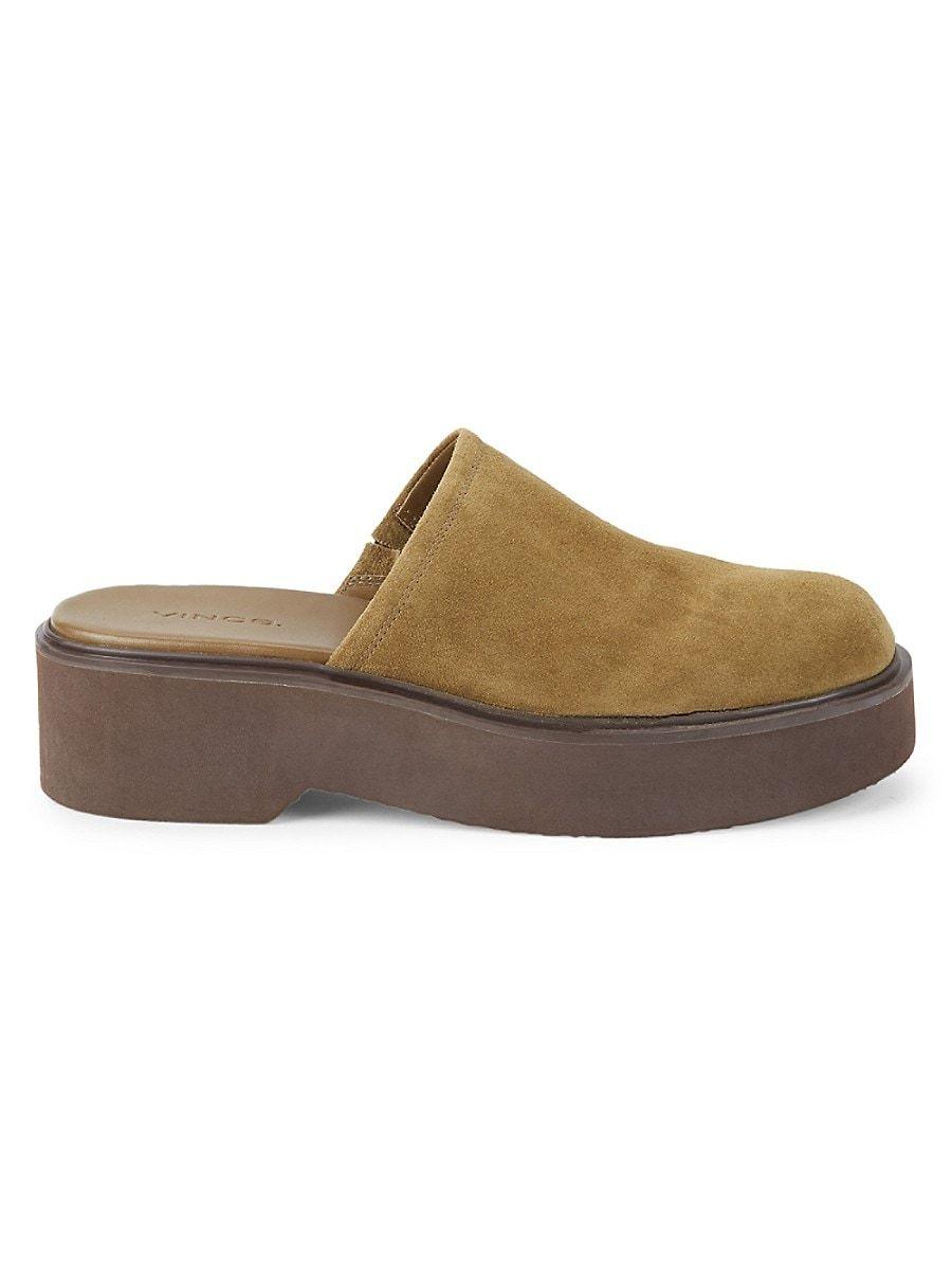 Vince Anton Suede Mule in Brown Lyst