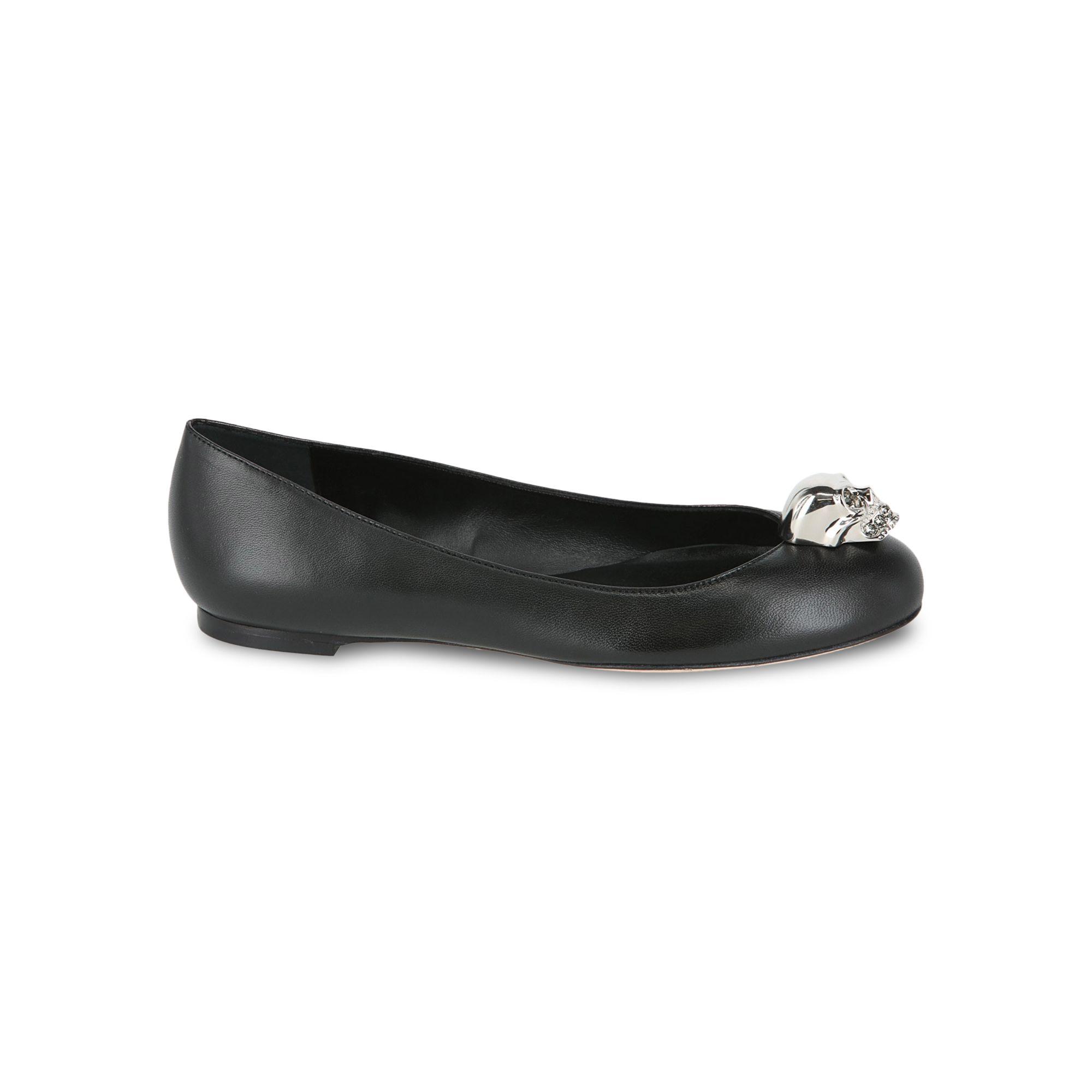 alexander mcqueen flats with skull