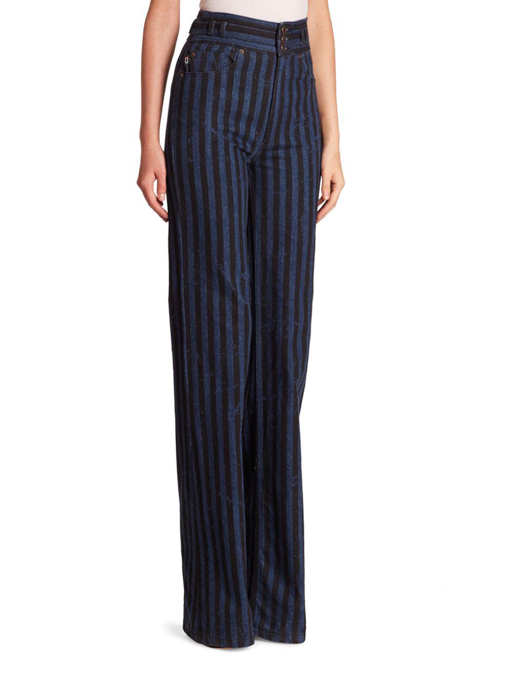 Marc Jacobs Star Striped Wide-leg Trousers in Blue | Lyst Marc Jacobs Star Striped Wide-leg Trousers in Blue | Lyst