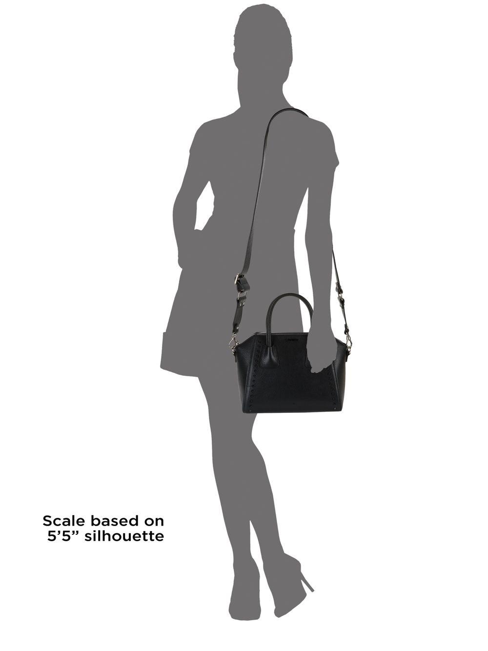 valentino minimi studded leather satchel