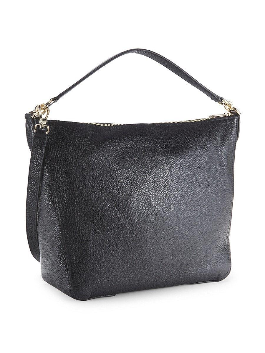 Furla Atena Leather Hobo Bag in Black | Lyst