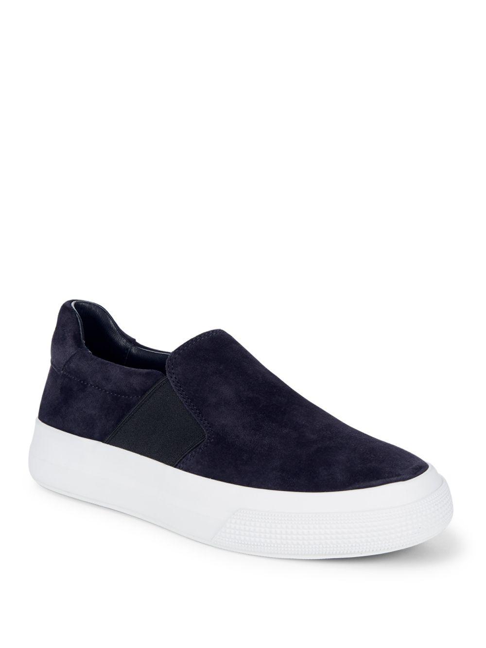 Lyst - Vince Torin Textured Slip-on Sneakers in Blue