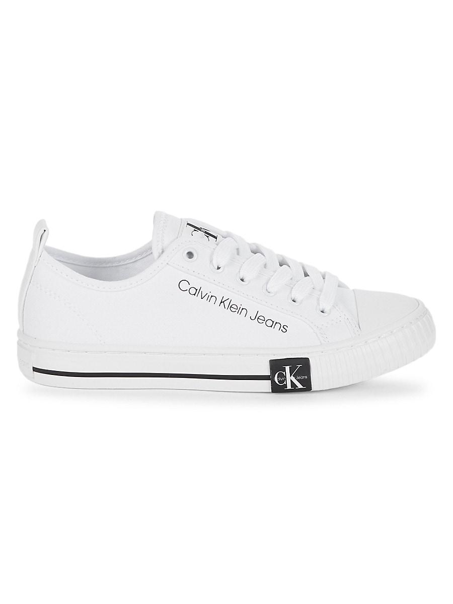 Calvin Klein Clary Low-cut Canvas Sneakers in White | Lyst