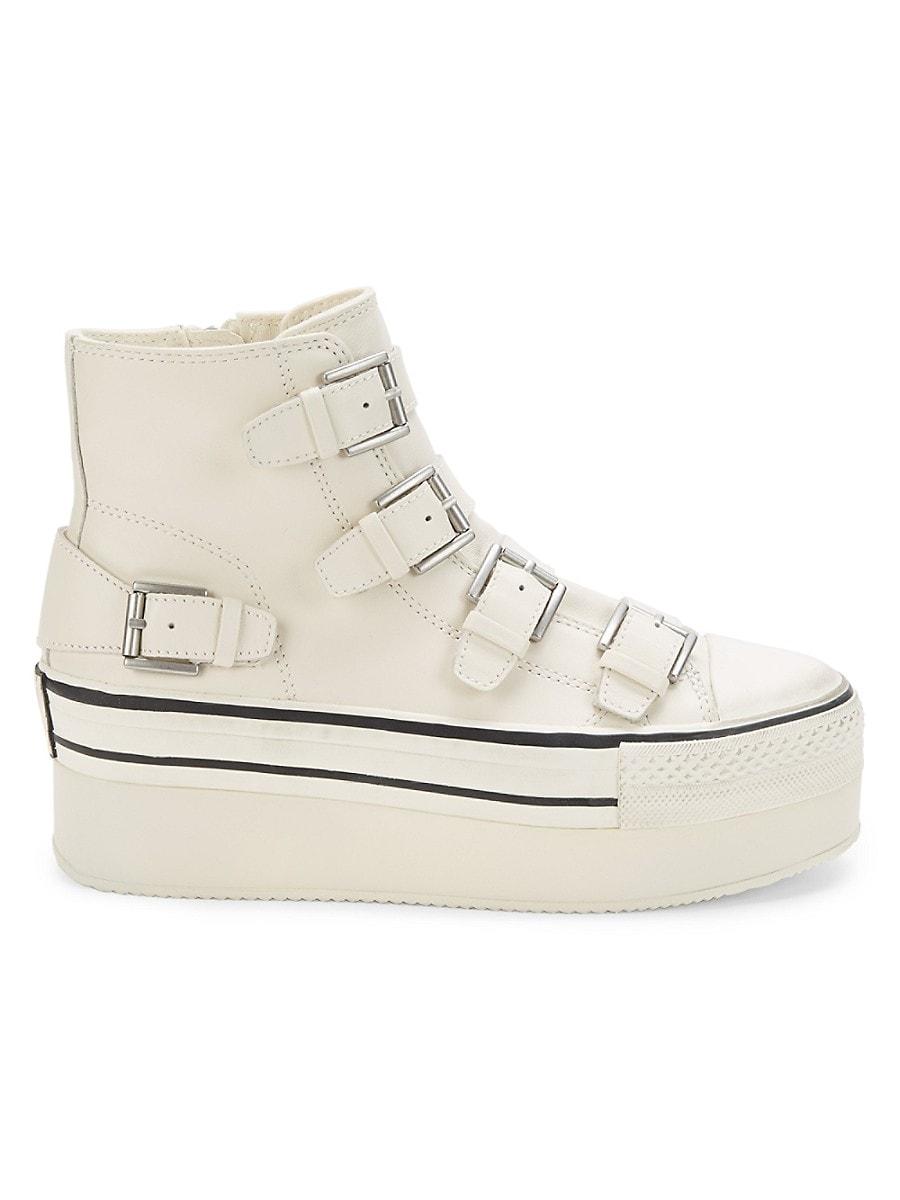 Ash Jewel Leather Platform High Top Sneakers in White Lyst
