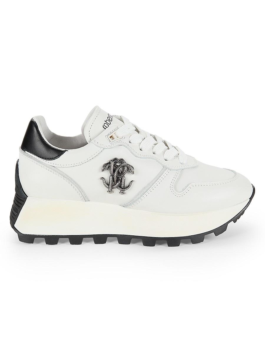 Leather Sneaker Roberto Cavalli Sneakers White Roberto Cavalli