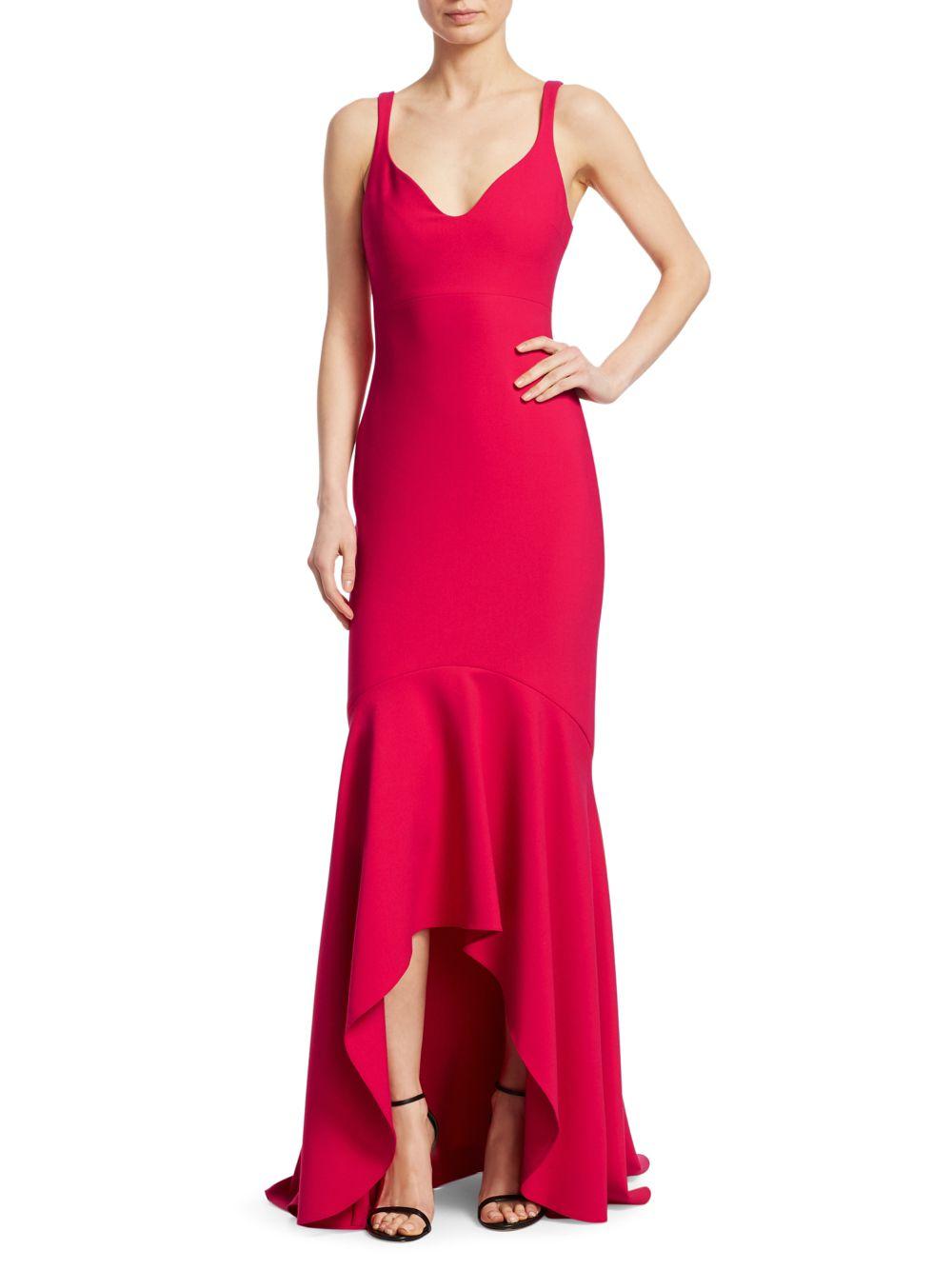 red sade gown