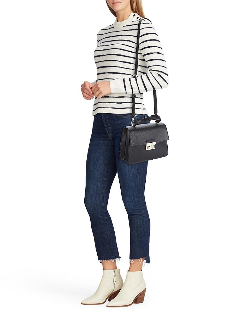 Furla Bella Leather Top Handle Bag in Black Lyst