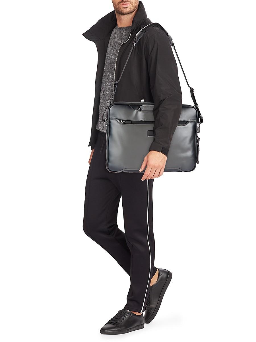 tumi grey briefcase