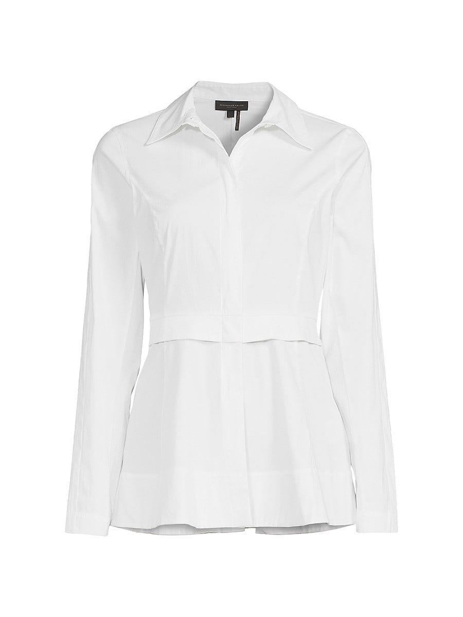 donna karan white blouse