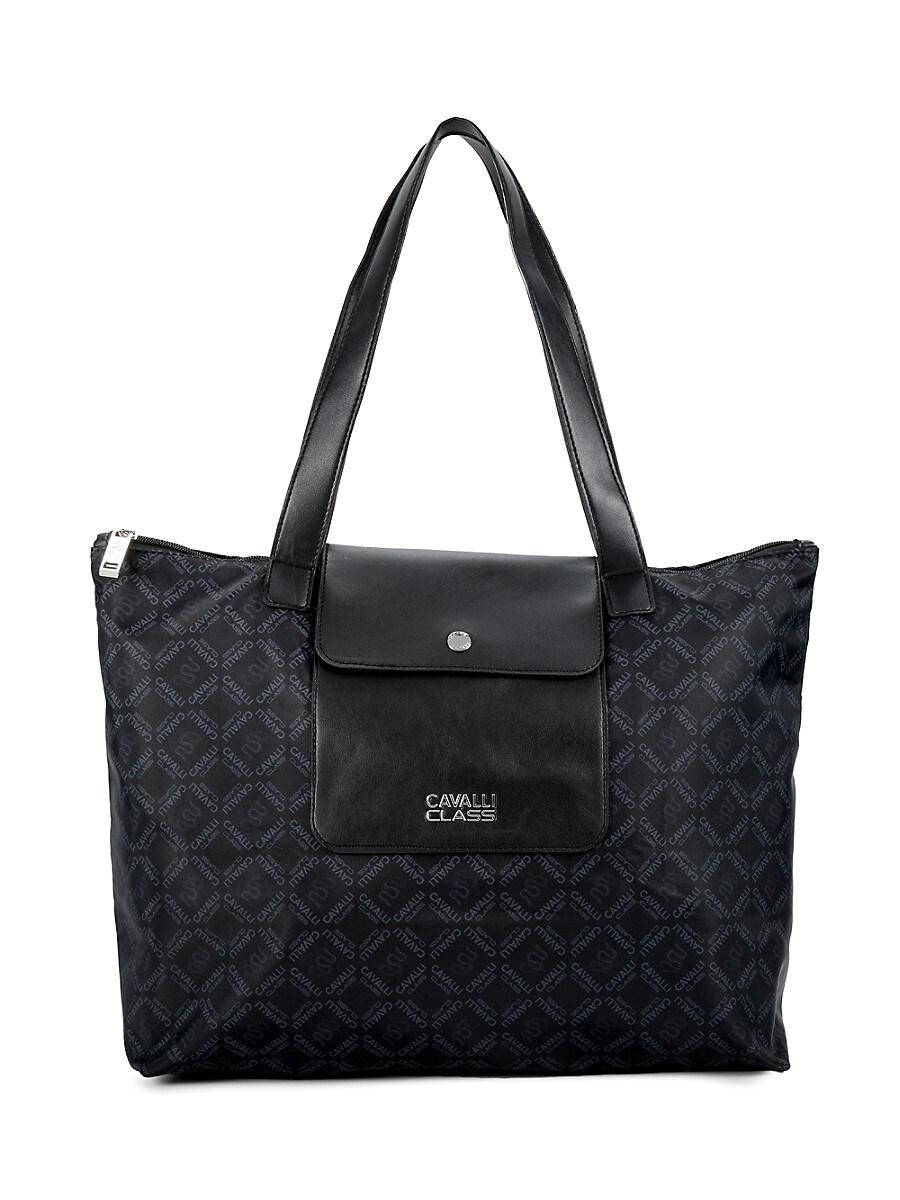 ◆CAVALLI CLASS（カヴァッリクラス）ラージロゴトート Cavalli Class Large Black Logo Tote, New Without Tags | eBay