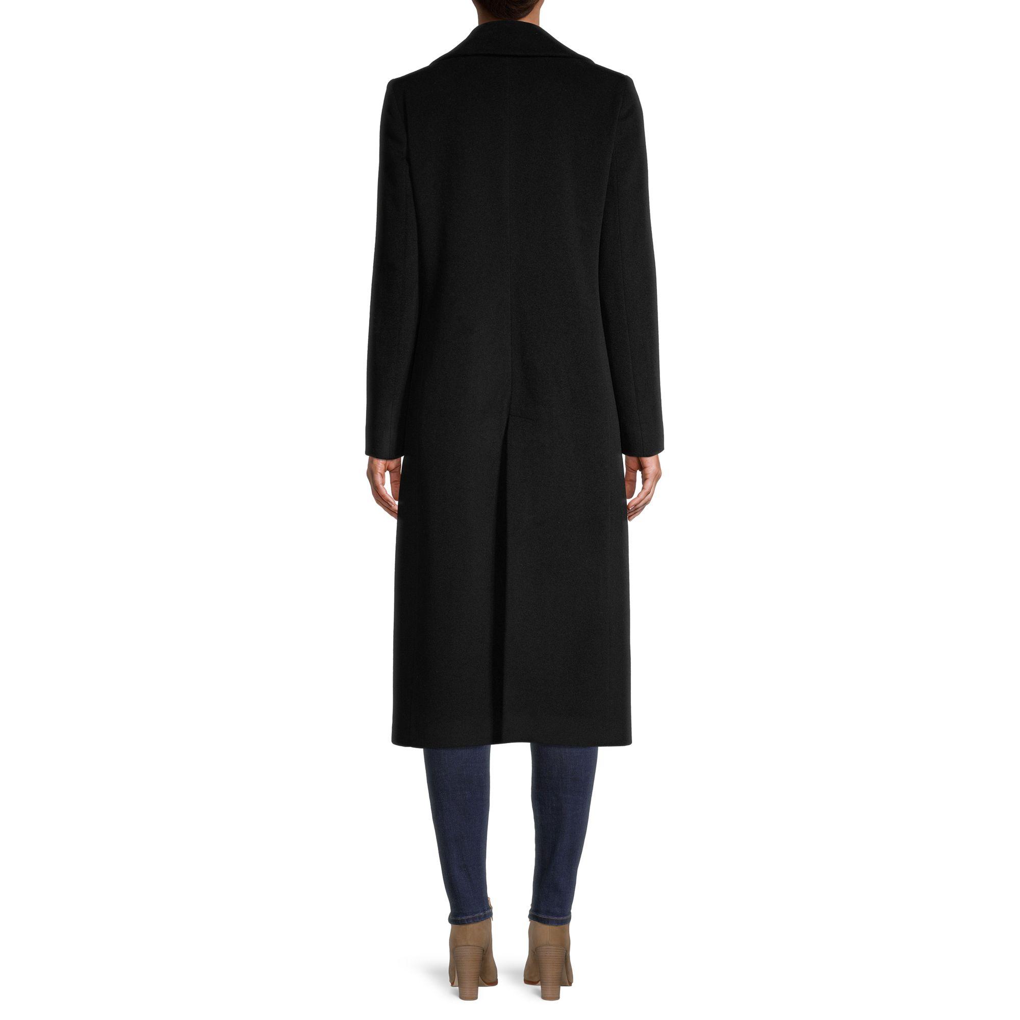Cinzia Rocca Notch Collar Wool-blend Coat in Black - Lyst