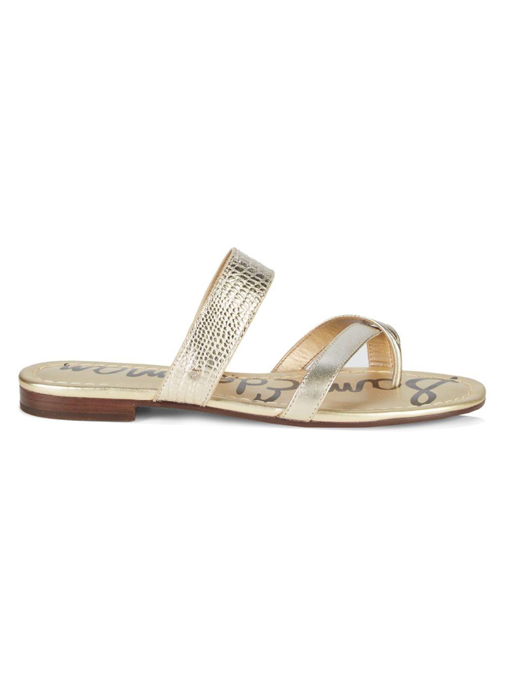 Sam Edelman Metallic Leather Sandals Lyst