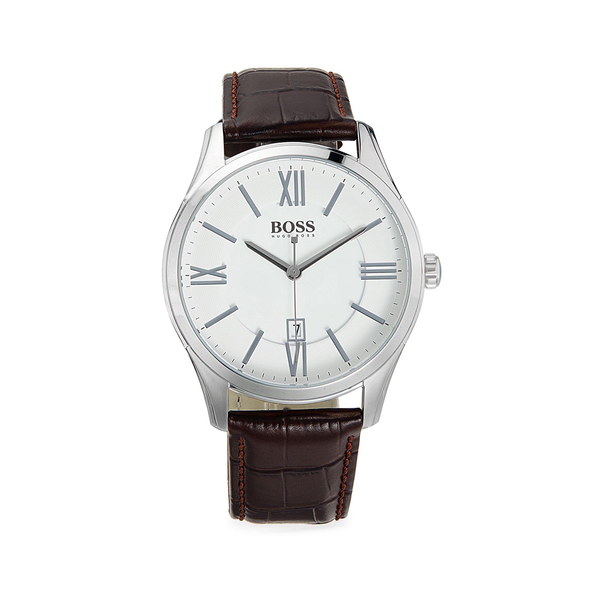 white face hugo boss watch