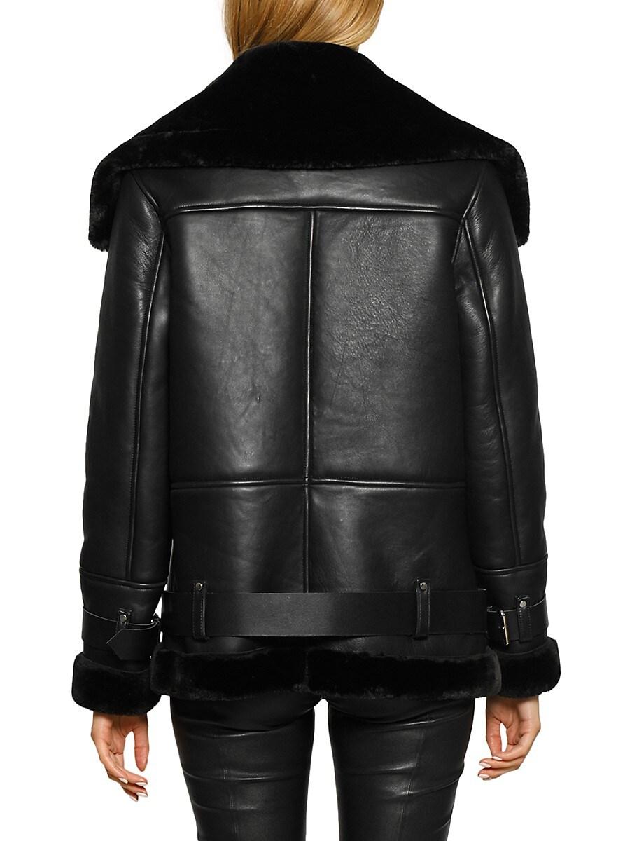 celine leather coat