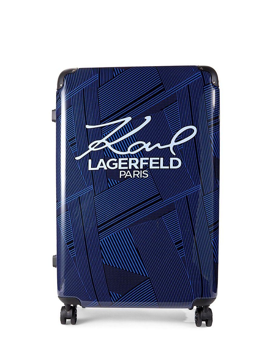 Karl Lagerfeld 28 Inch Peri Stripe Spinner Suitcase in Blue for Men Lyst