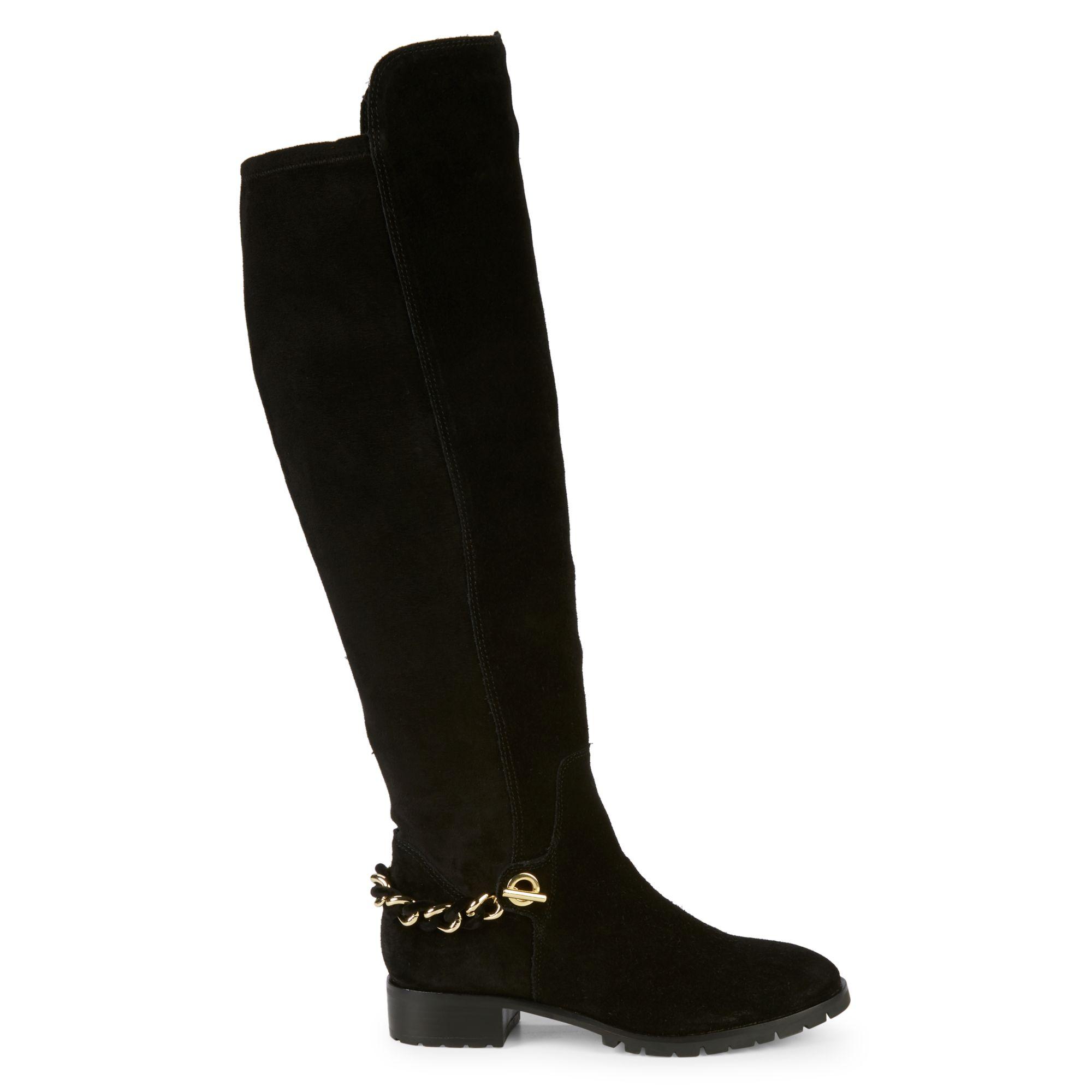 Karl Lagerfeld Suede Skylar Over-the-knee Boots in Black Suede (Black ...
