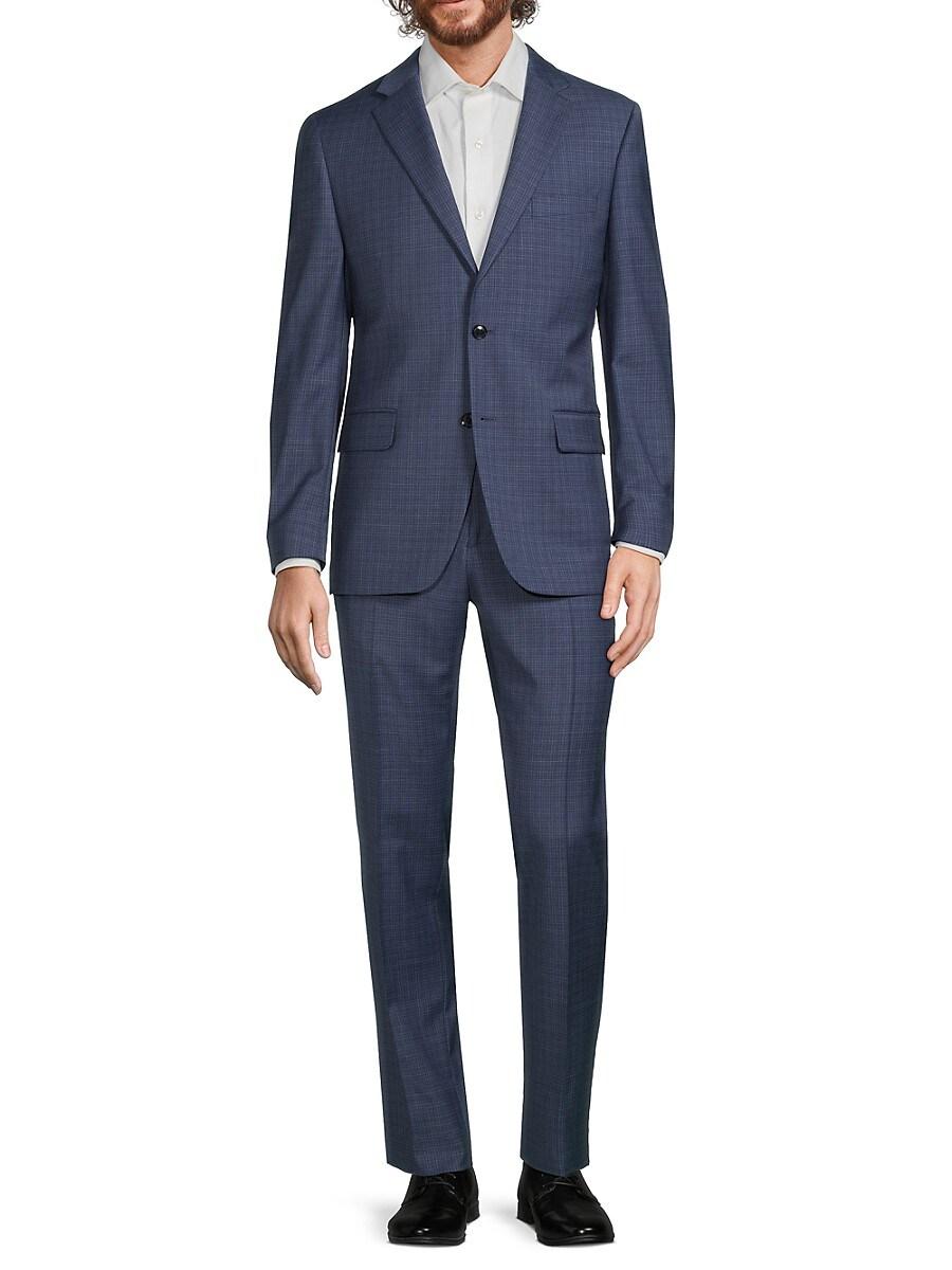 Tommy hilfiger blue store plaid suit