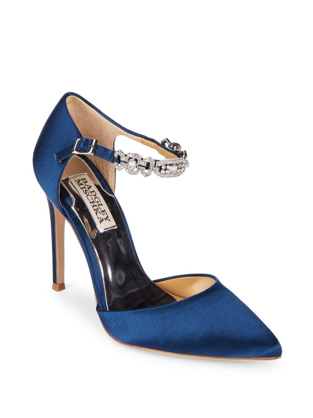 navy evening pumps