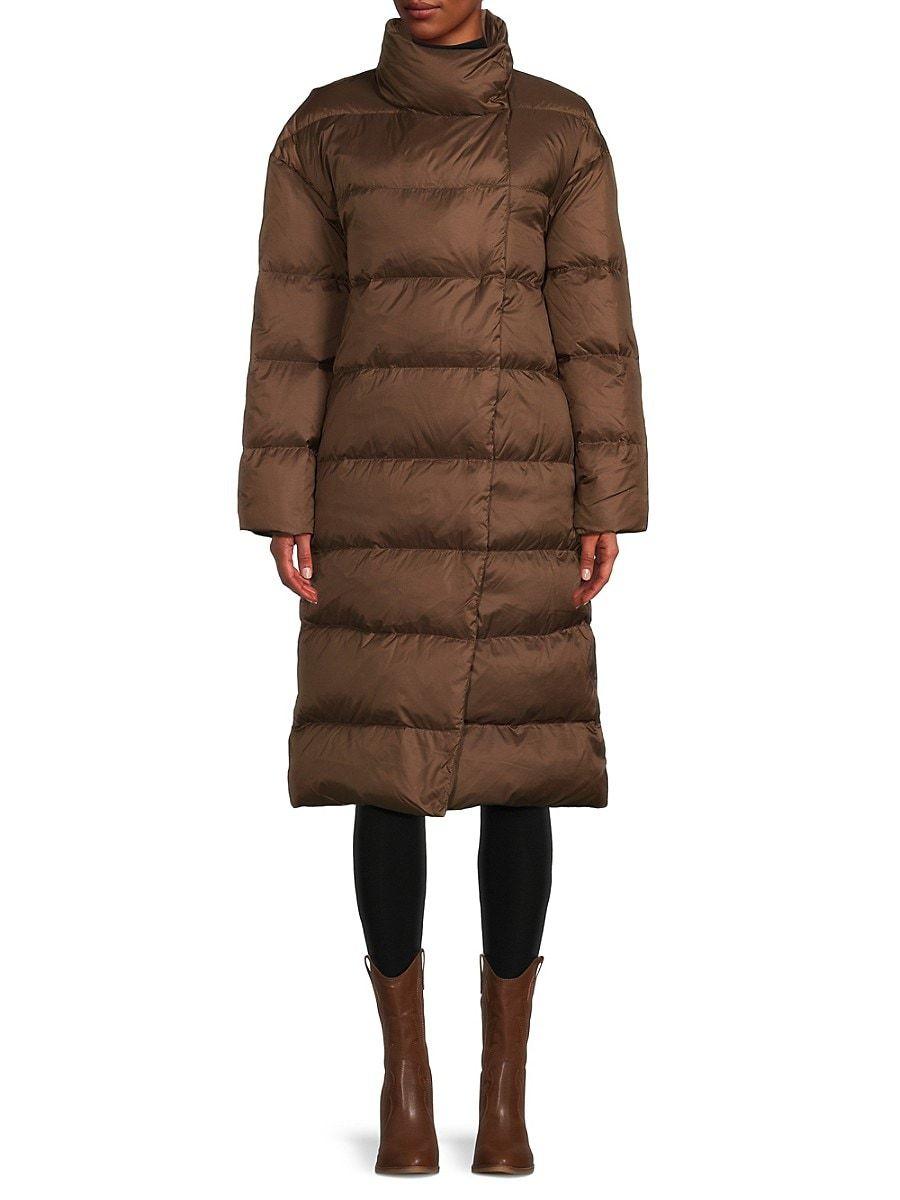 J.McLaughlin Brizen Goose Down Puffer Coat in Brown Lyst