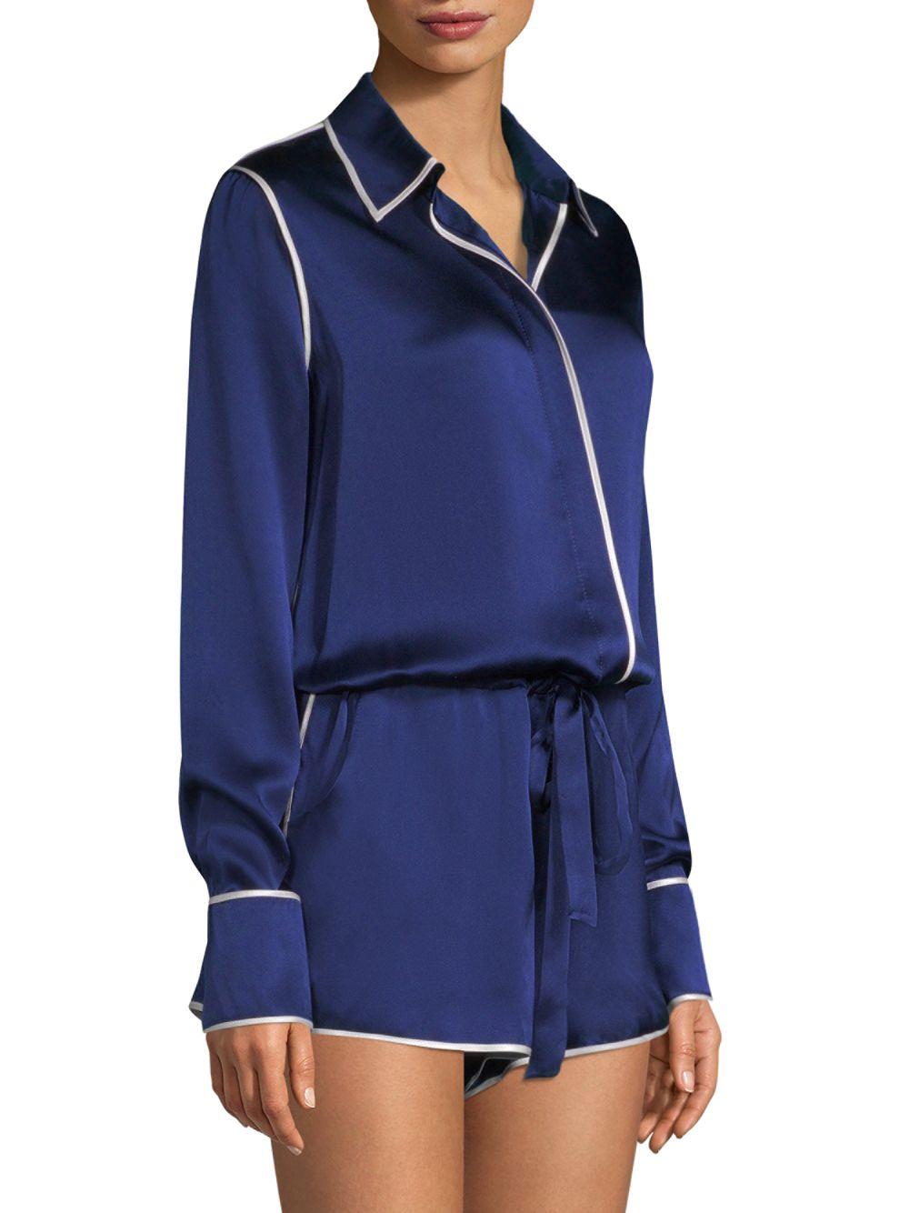 Silk pajama romper Clearance