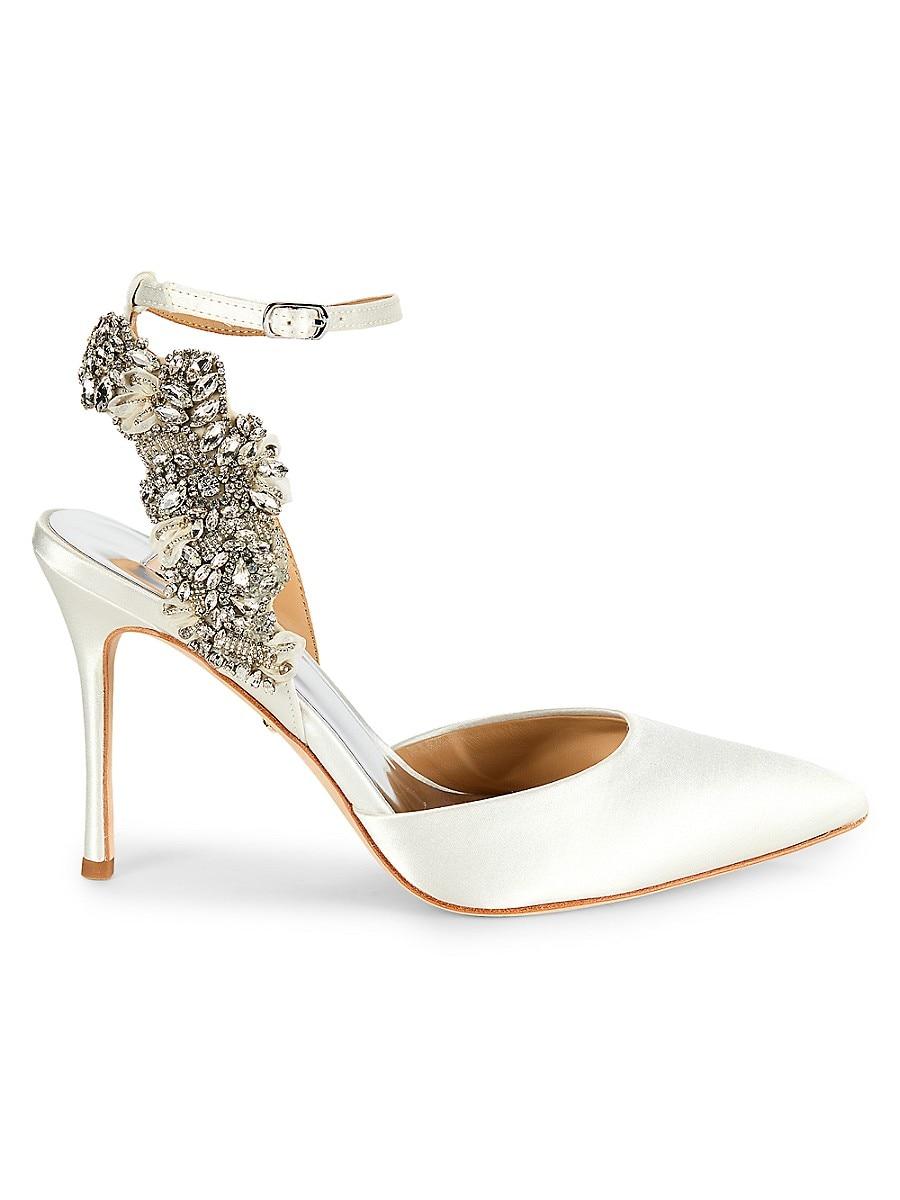 Badgley Mischka Blanca Embellished Stiletto Pumps in Metallic