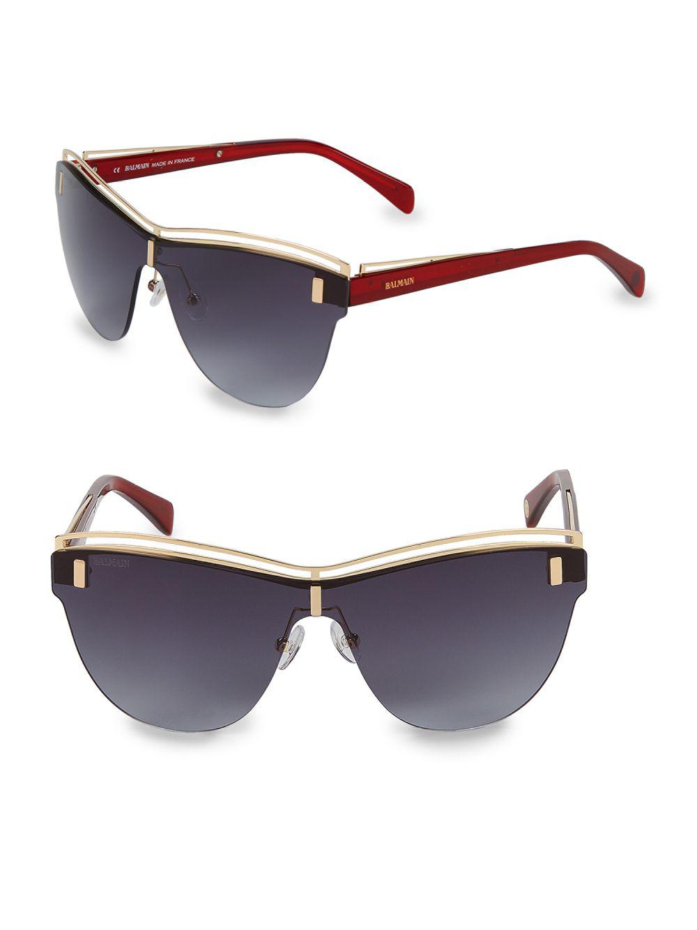 Balmain 70mm Round Sunglasses in Gold (Metallic) Lyst
