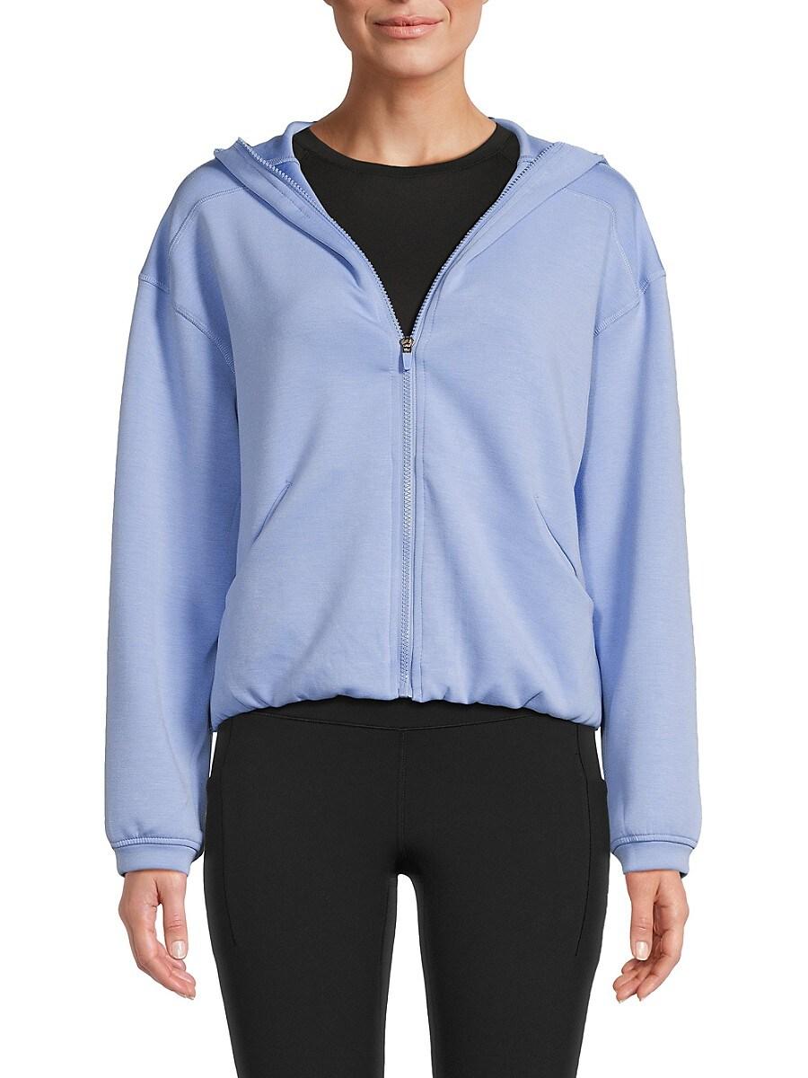 Spyder Neolair Full-Zip Hooded Jacket With Bubble Hem in Blue