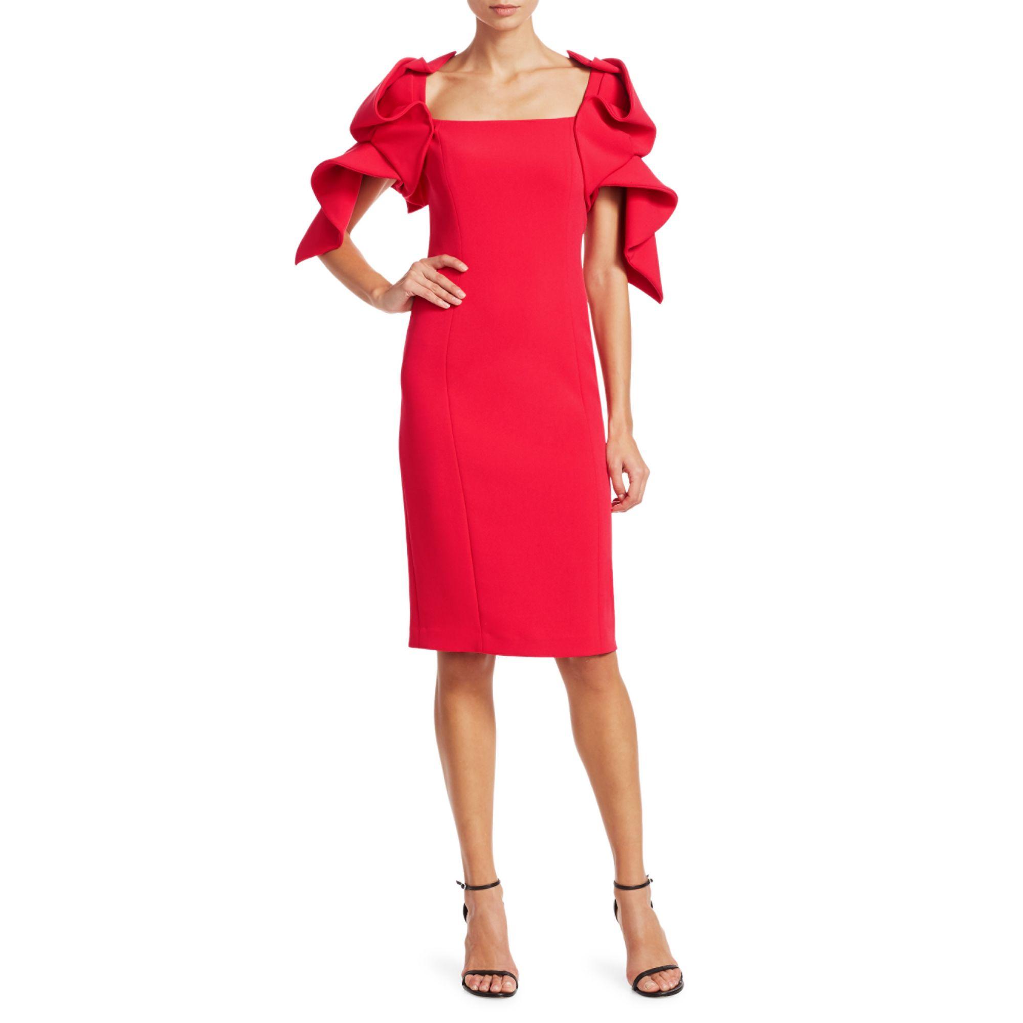 Badgley Mischka Dress in Red | Lyst