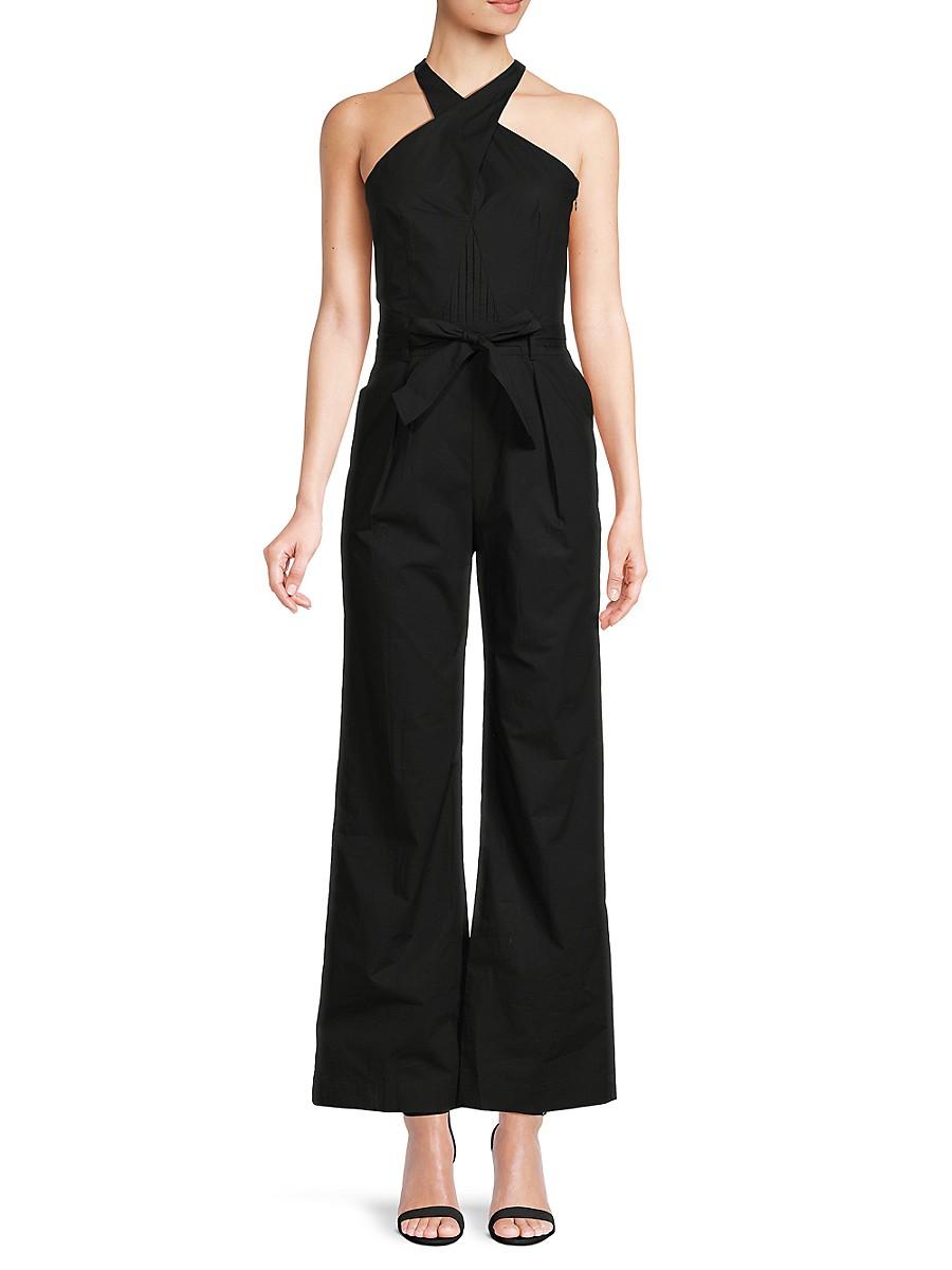 Reiss Jessie Halter Wide Leg Jumpsuit in Black Lyst Canada
