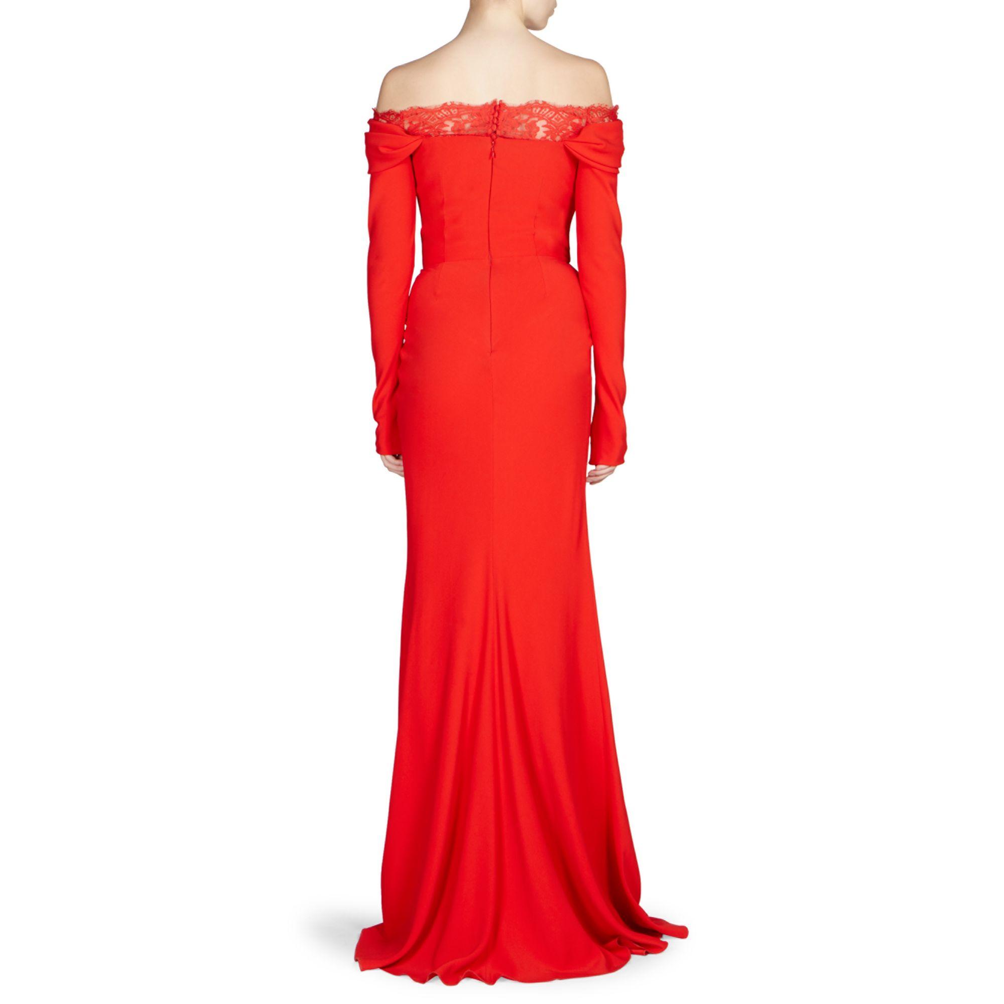 alexander mcqueen off shoulder dress