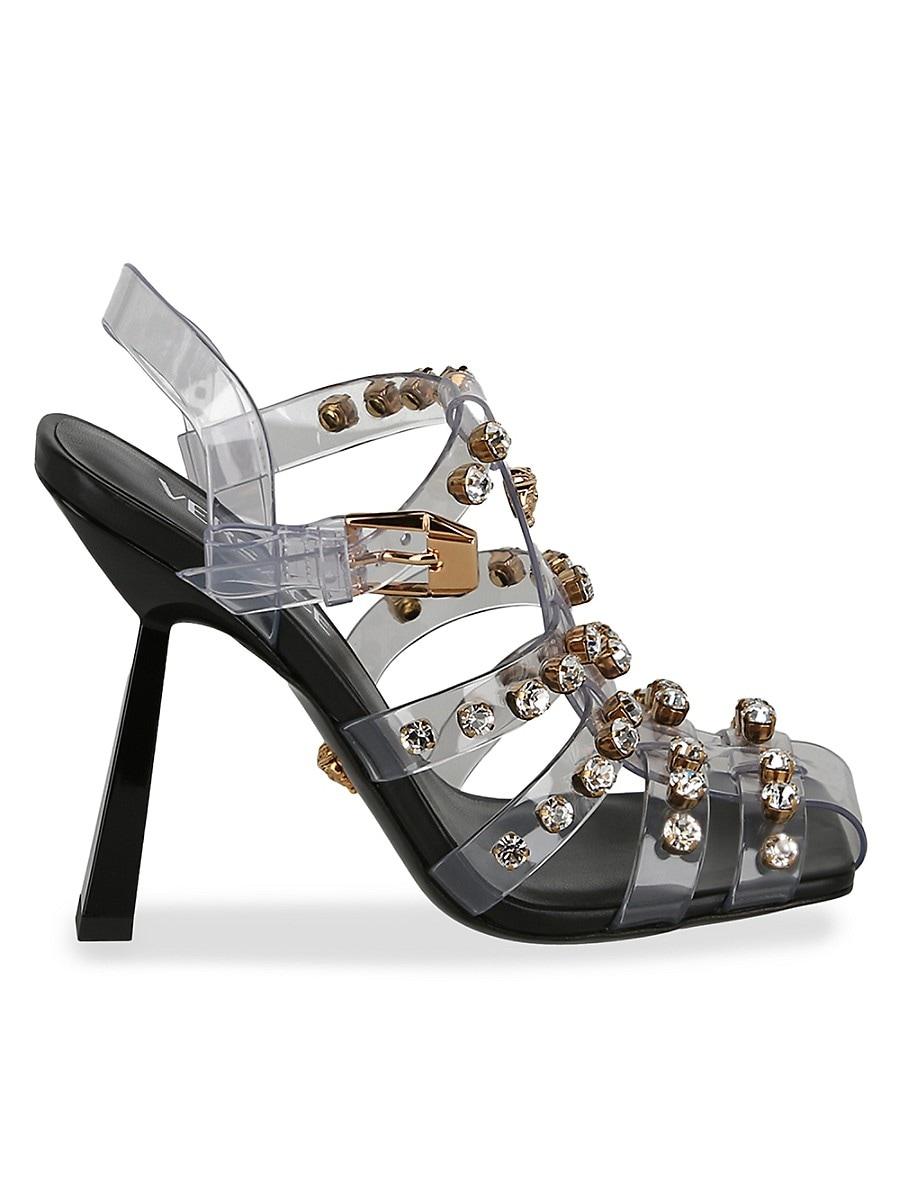 Crystal strap sandals hot sale
