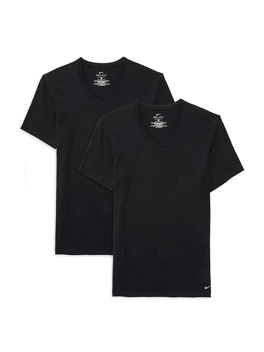 Zilver wekelijks Antipoison Nike 2-pack Everyday V Neck Undershirts in Black for Men | Lyst