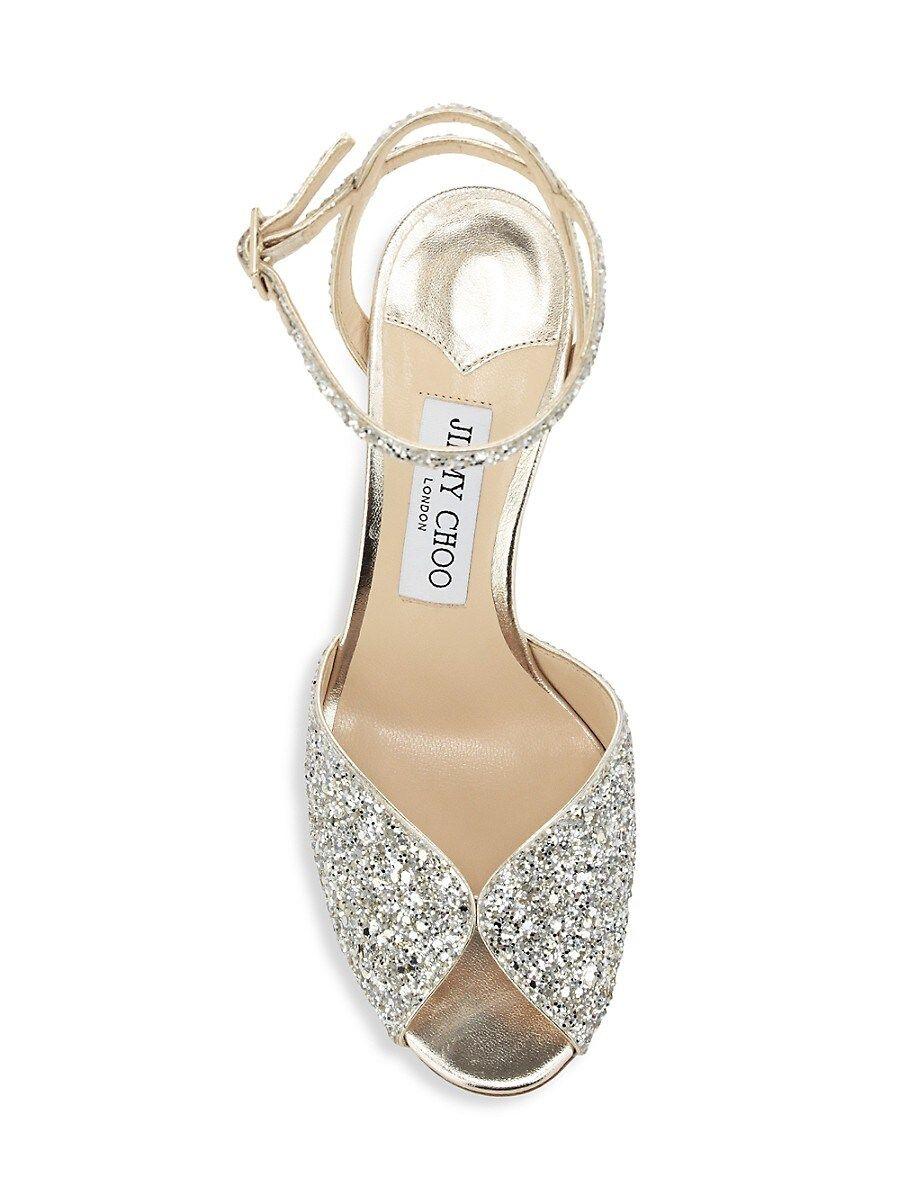 Jimmy choo sacora glitter sandal hot sale