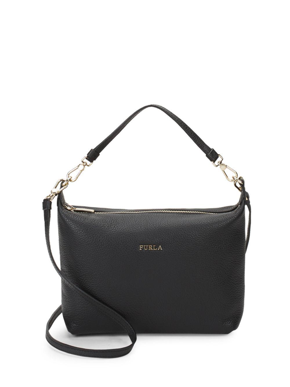 Furla Sophie Xl Leather Crossbody Pouch Bag in Onyx (Black) | Lyst
