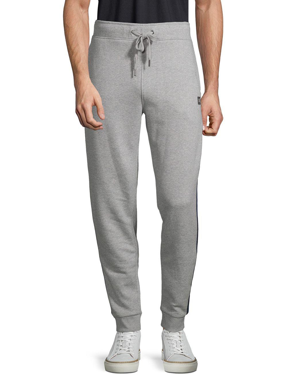 Calvin Klein Cotton Classic Jogger Pants in Grey (Gray) for Men - Lyst