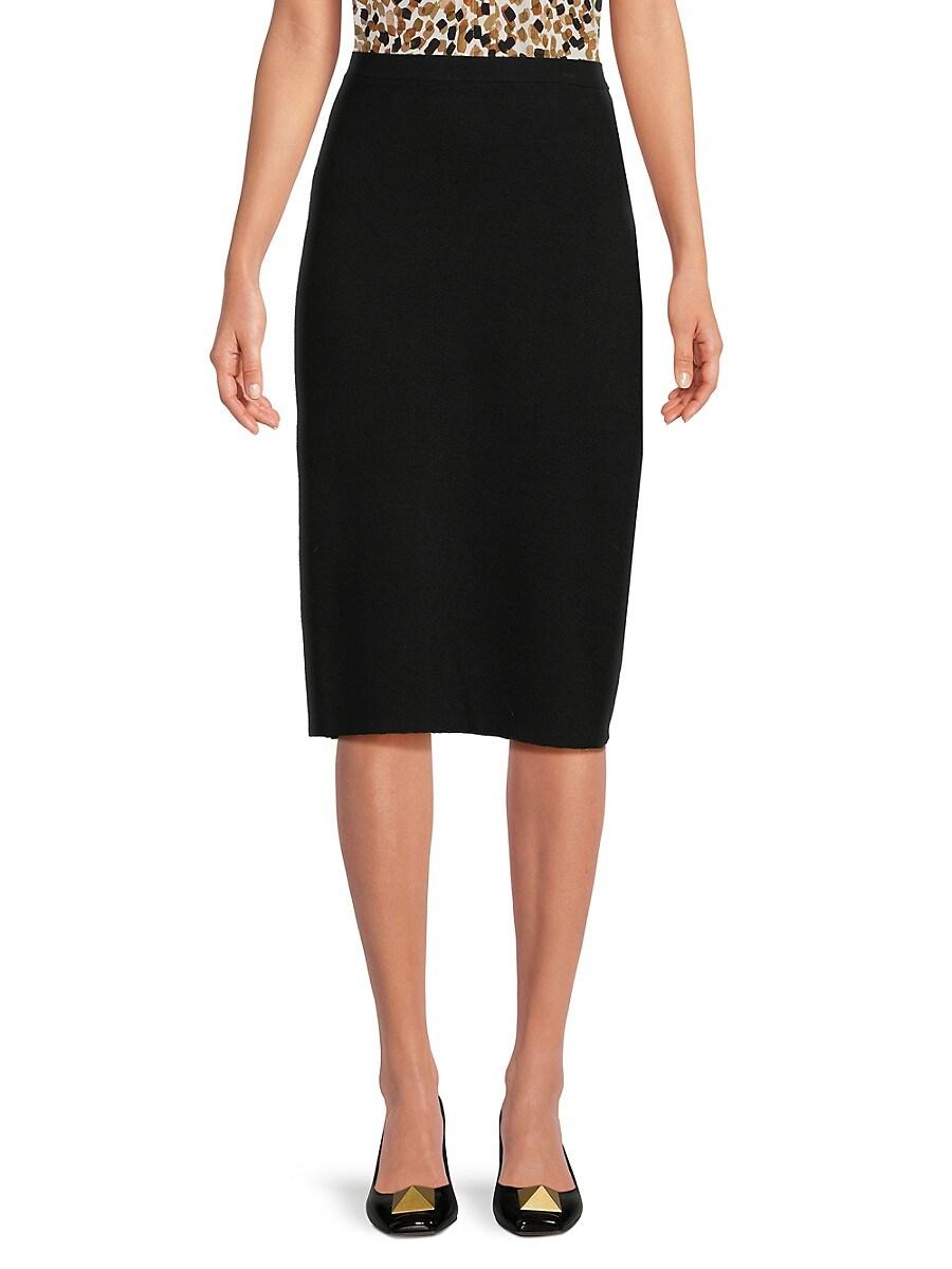 Knit Midi Pencil Skirt