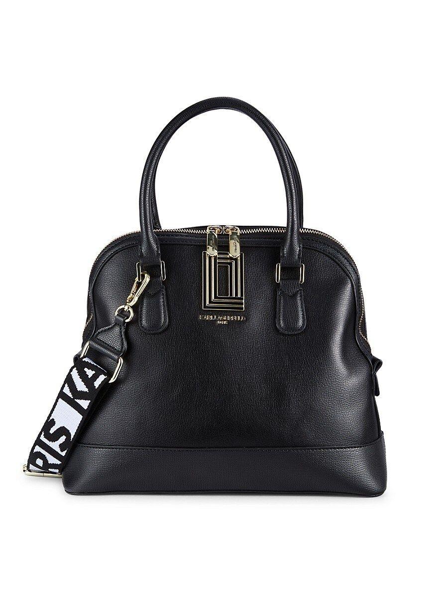 Karl Lagerfeld Simone Leather Top Handle Bag in Black | Lyst