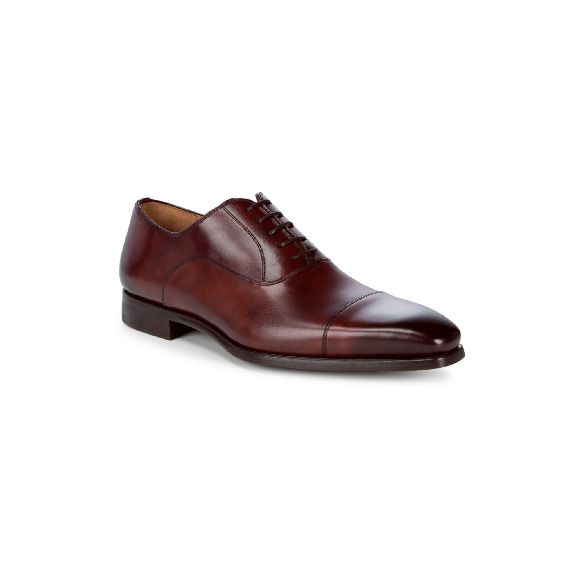 Magnanni Almond Toe Leather Oxfords in 