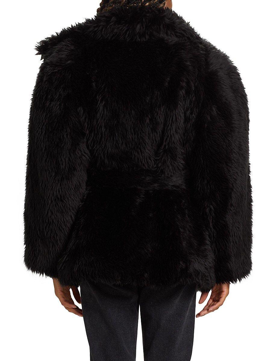 Black Faux-fur jacket, Balenciaga
