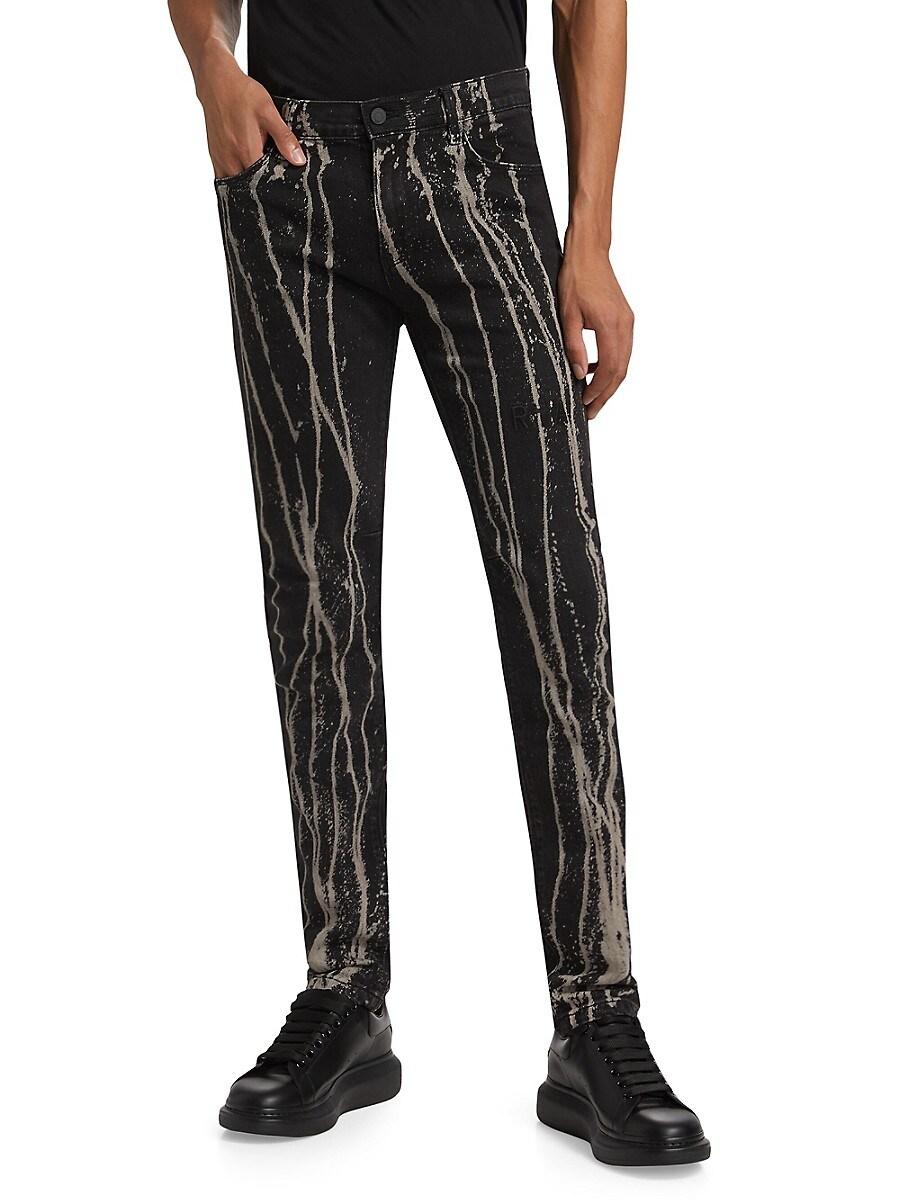 Clayton Jeans With White Paint RTA Clayton Faded Paint Skinny